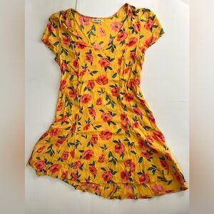 Billabong yellow dress, size large